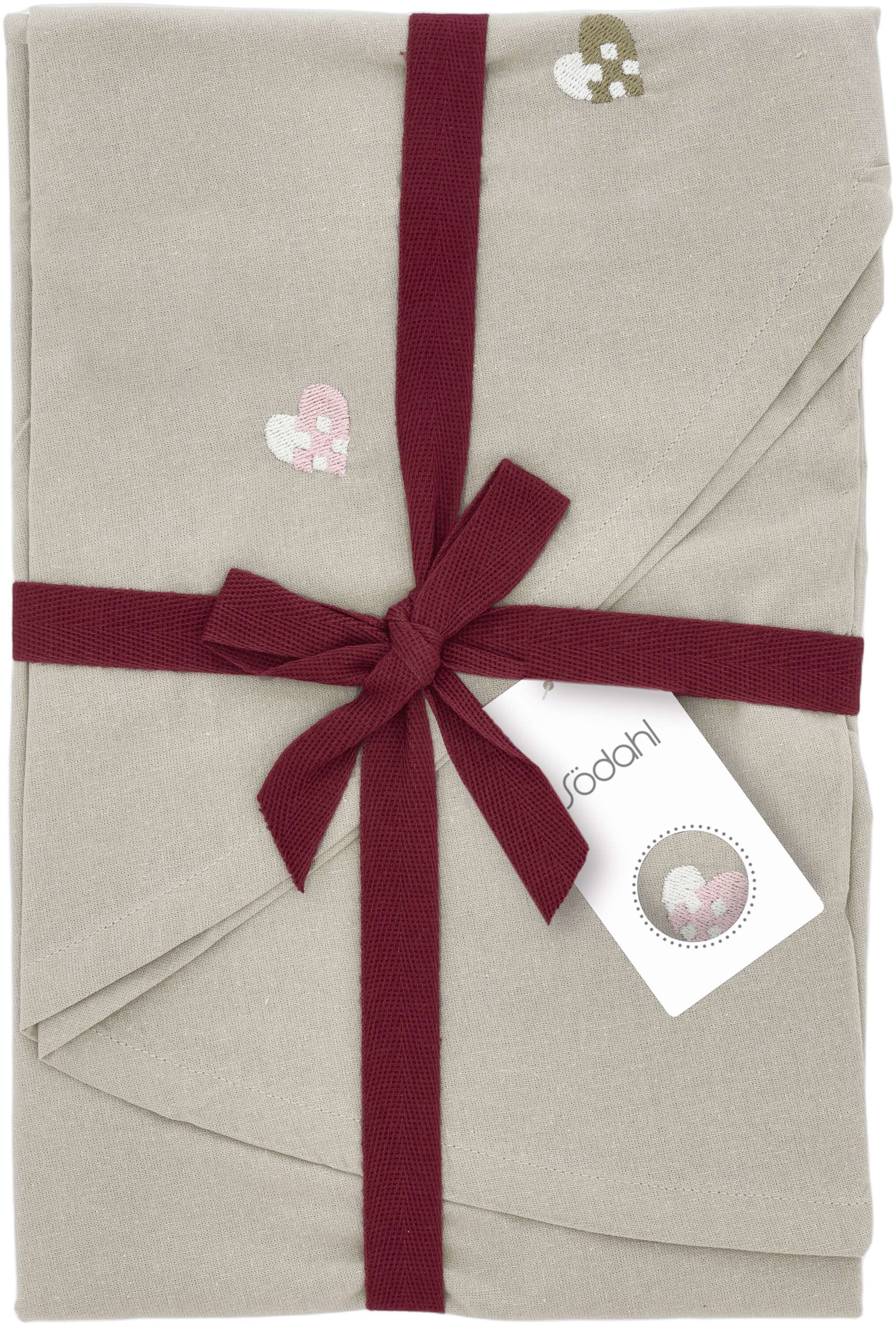 Juletr&aelig;st&aelig;ppe dia110 Christmas Hearts Embroidery Rose