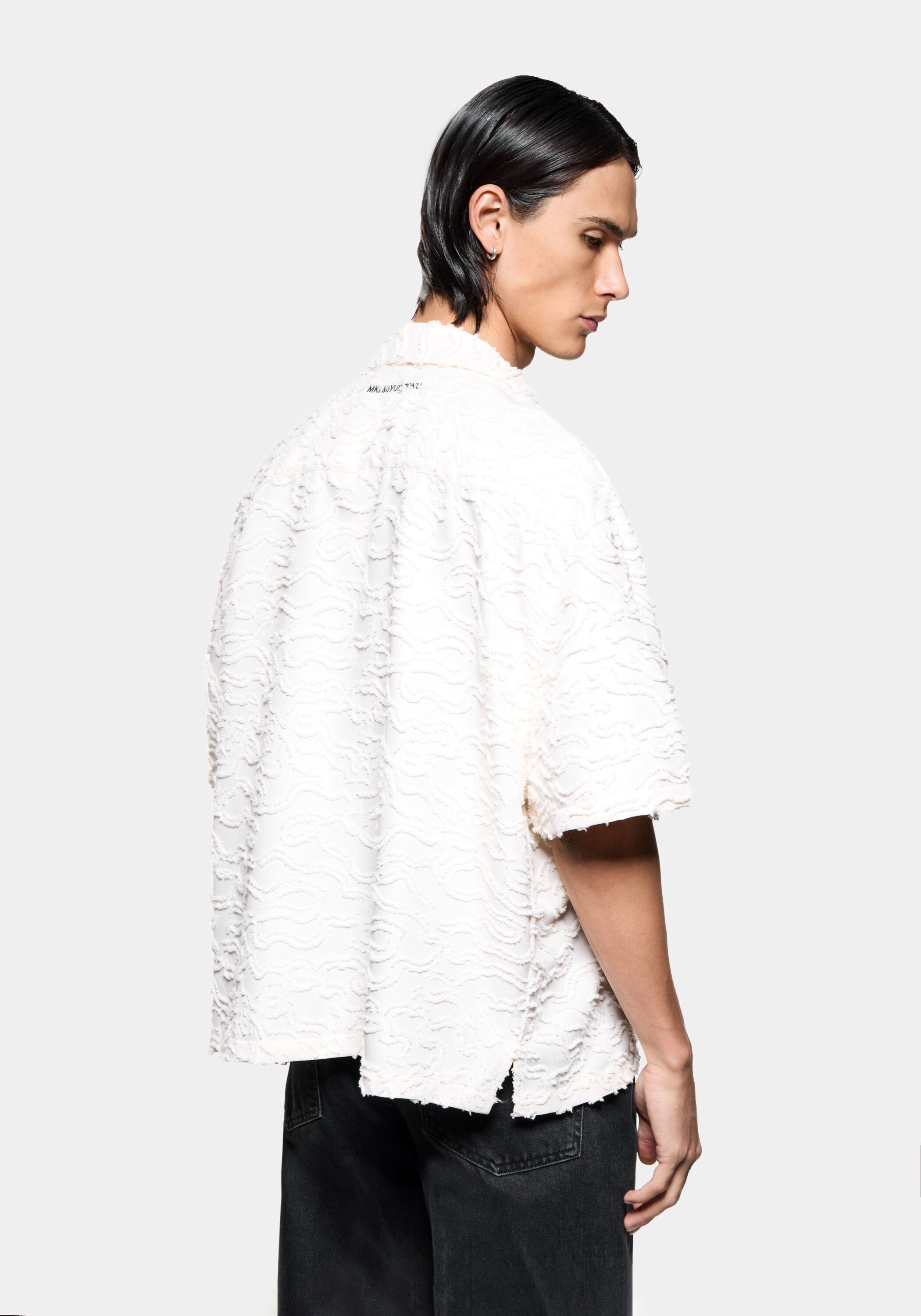 JACQUARD FRINGE VACATION SHIRT