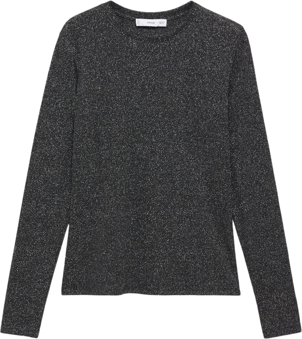 Long-sleeved lurex t-shirt