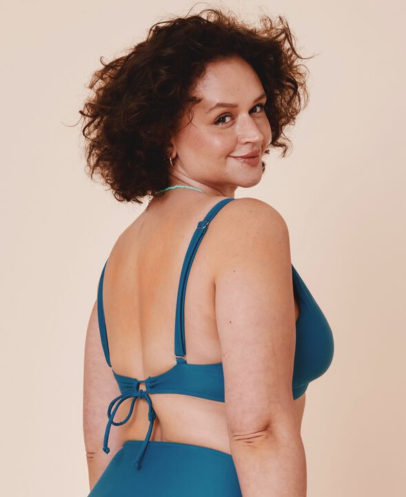 Istana draperet bikini top - Teal