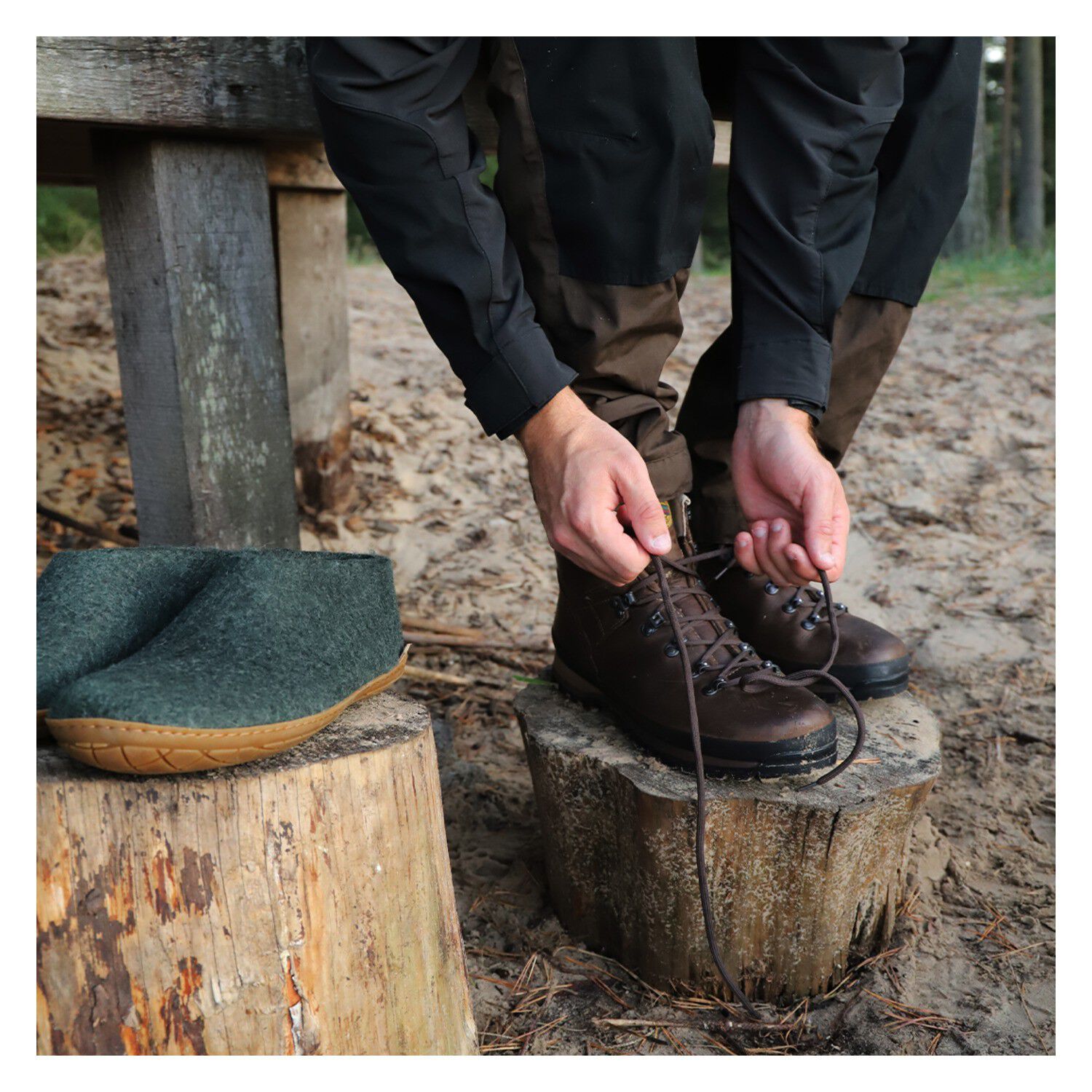 Glerups sko med gummis&aring;l