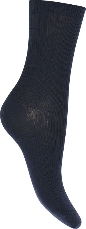 Fine wool rib socks