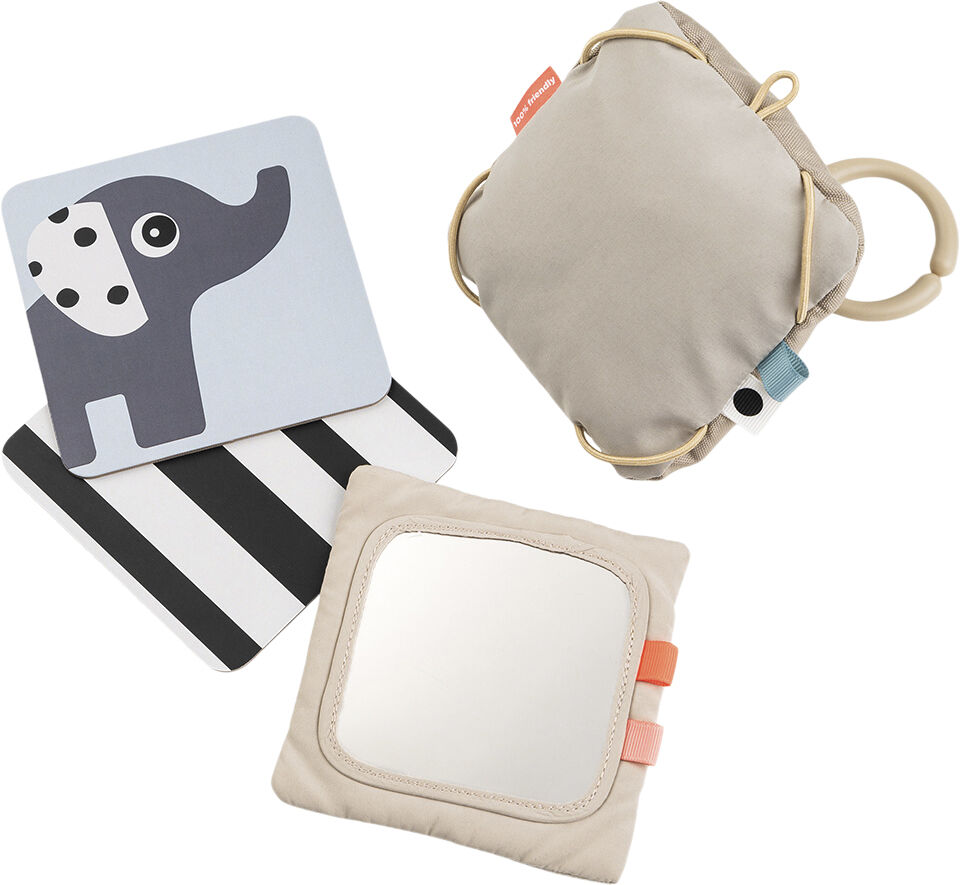 Baby kontrastkortholder Deer friends Sand