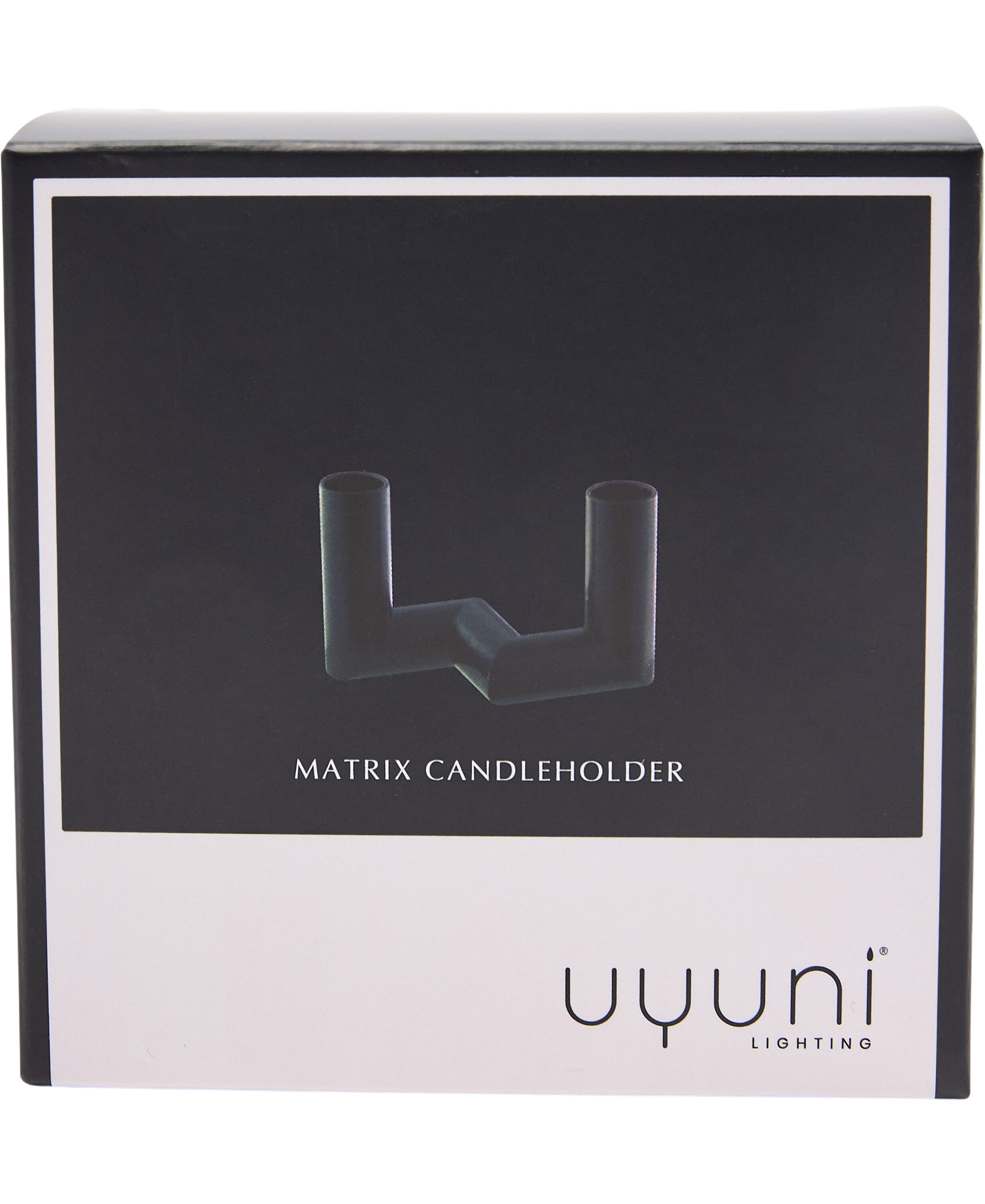MATRIX Candle Holder - 2'arm Mini Taper - Matte Black - 7,5