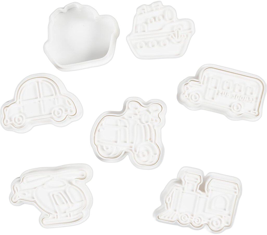 Udstikkere med pr&aelig;g, Transport, str. 3,5-5,5 cm, 6 stk.