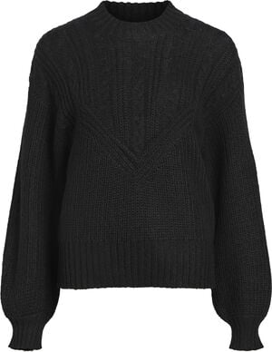 OBJNOVA STELLA CABLE KNIT PULLOVER
