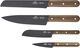 Knivsæt Phenix Walnut 4 dele Sort/valnøddetræ