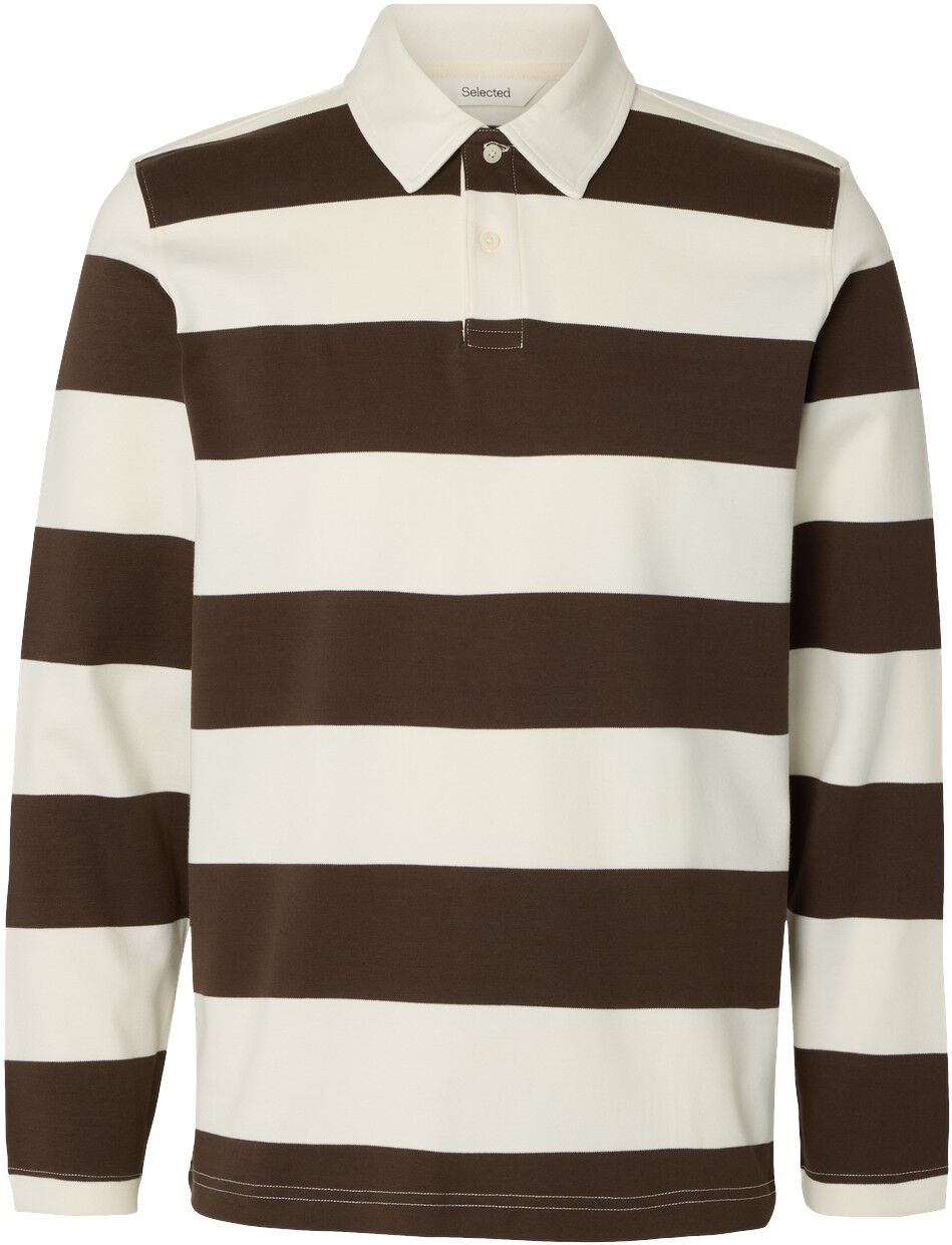 Slmcasper Ls Stripe Polo