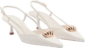 High heel shoe with metallic detail