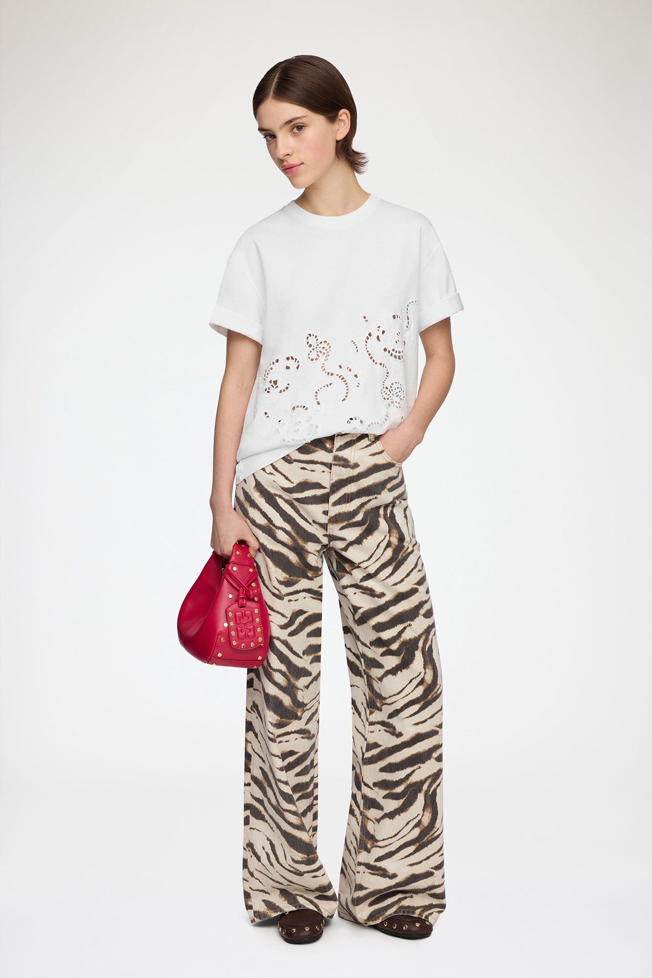 Heavy cotton Jersey Embroidery Angl