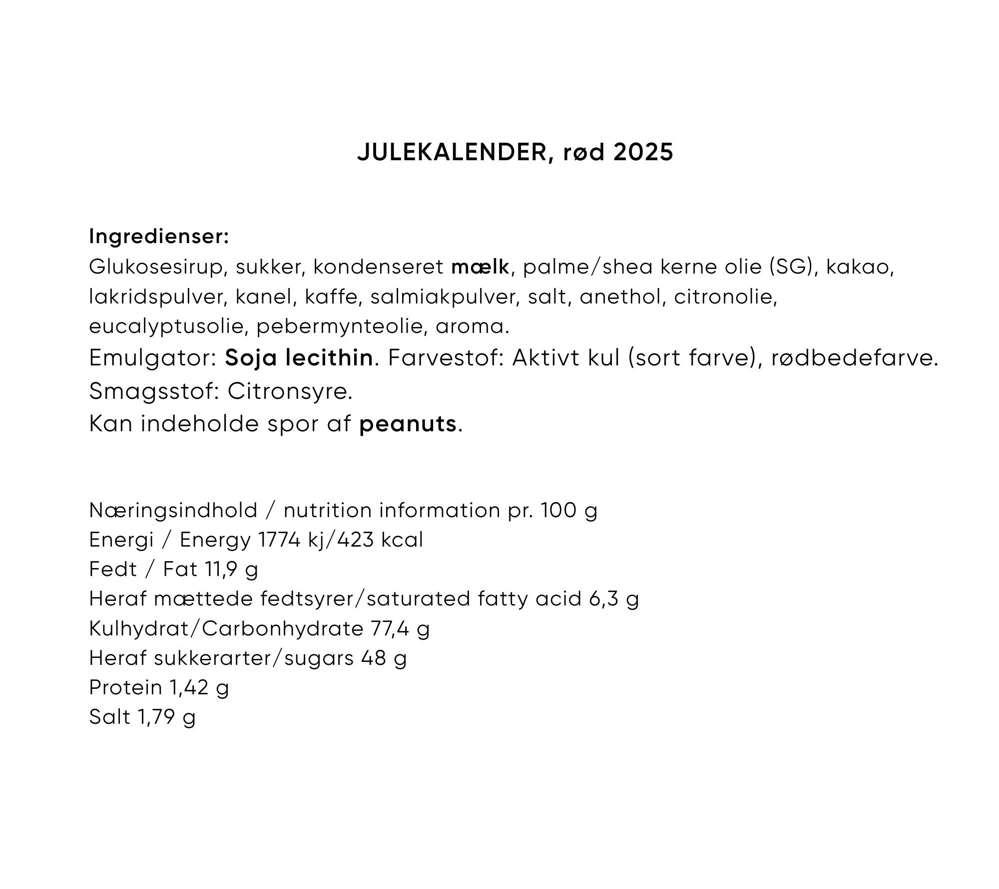 Julekalender 2026 - R&Oslash;D, 360g