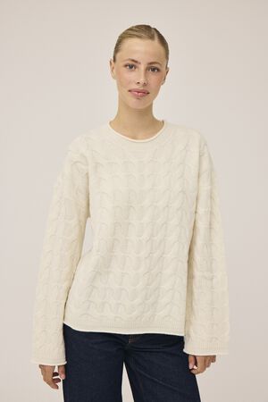 Myrna 5 Langærmede striksweater - 100% Uld RWS