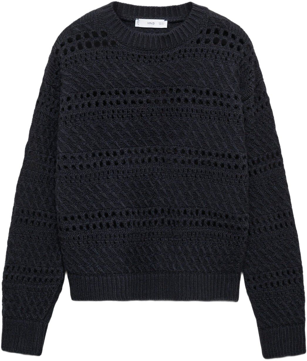 Openwork knit sweater