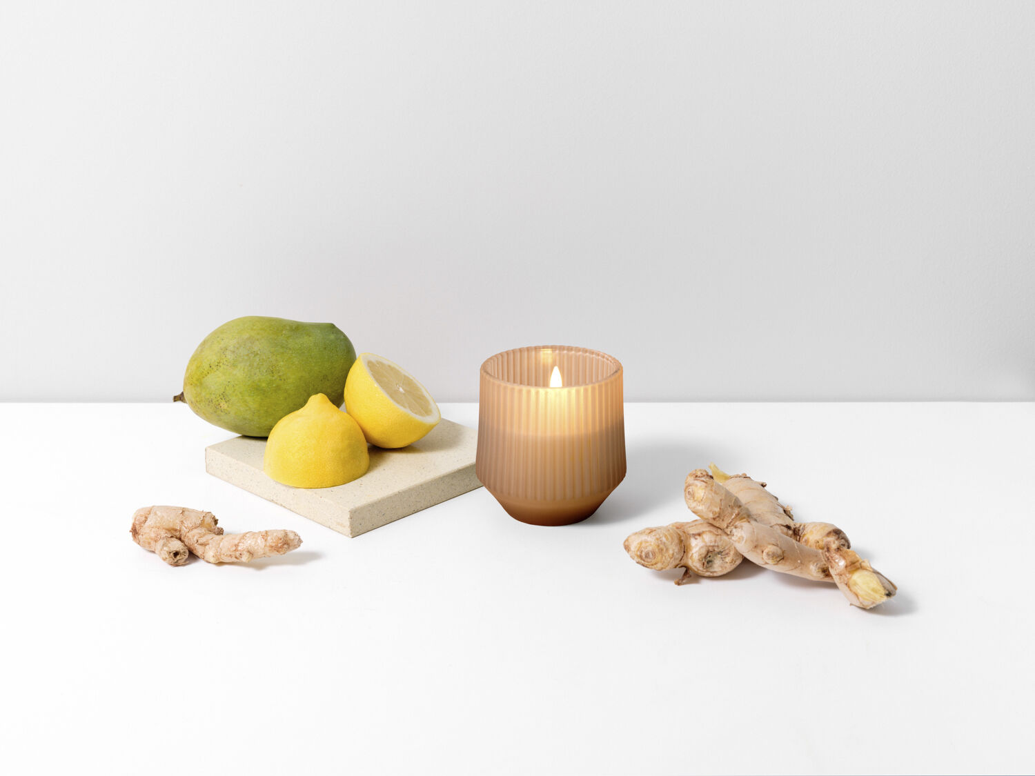 Scented wax glass candle, Uplift, Beige, 8,5x9,5 cm *