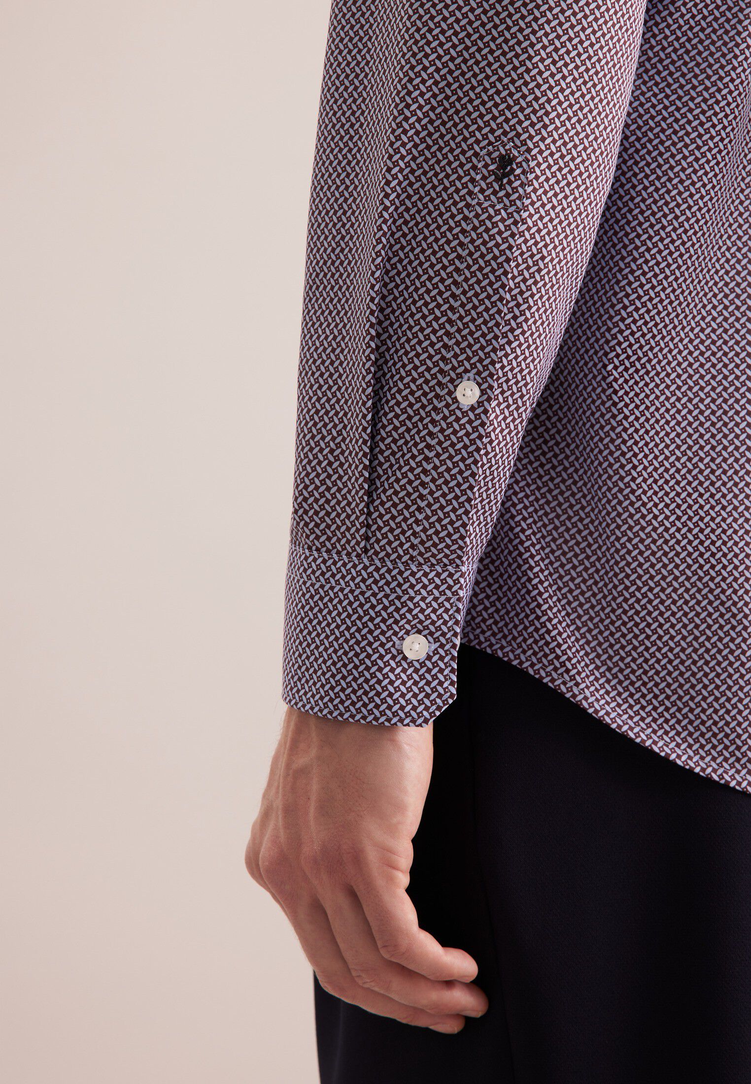 Business shirt Regular 1/1 Kent-Collar Geometric patterns