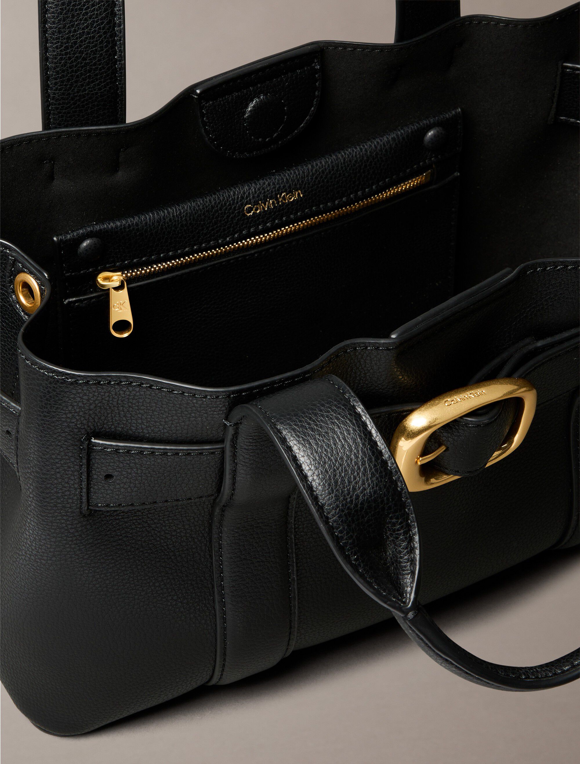BUCKLE MINI TOTE WITH STRAP