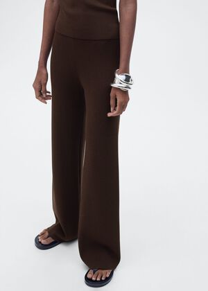 Straight knitted trousers