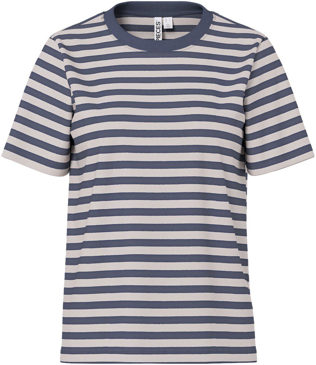 PCRIA SS TEE MULTICOL STRIPES NOOS