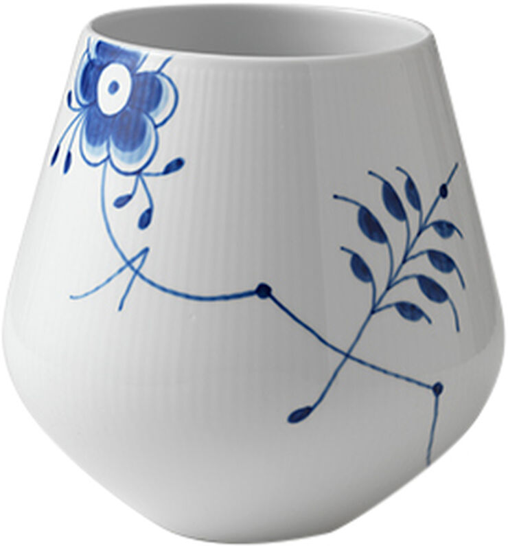 Blå Mega Riflet 20,5 cm. vase