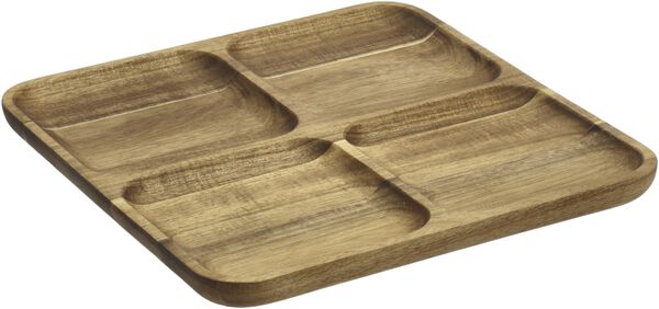 Serveringsfad 30,5 x 30,5 x 2,5 cm Akacietræ