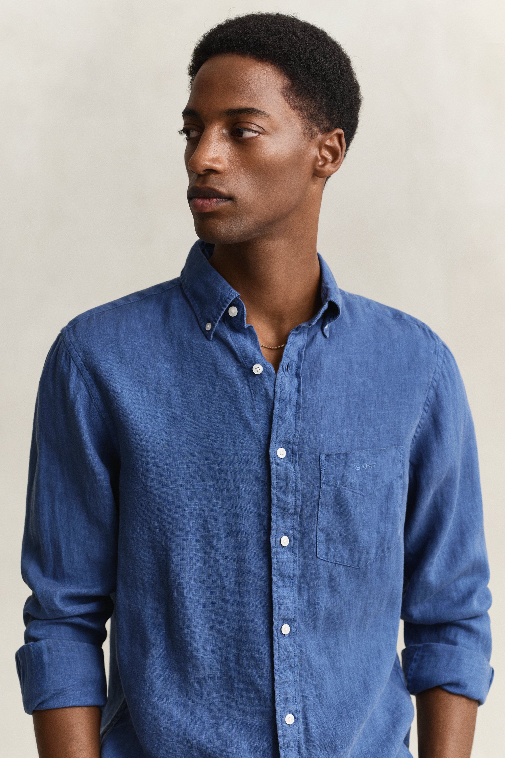 REG GMNT DYED LINEN SHIRT