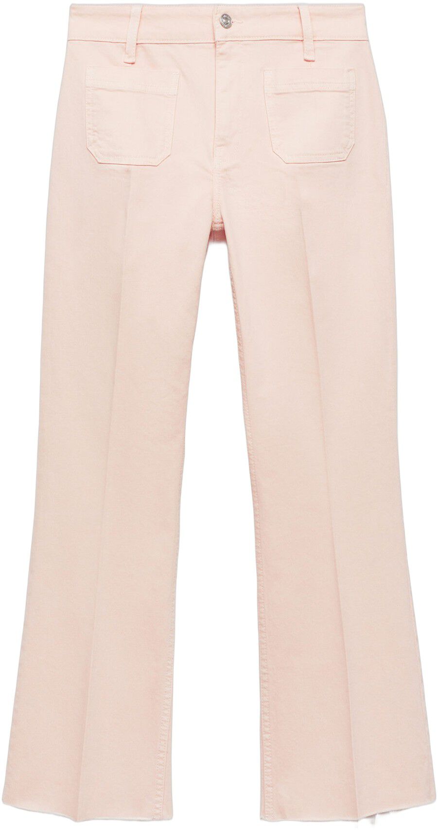 Flared cropped jeans with pockets