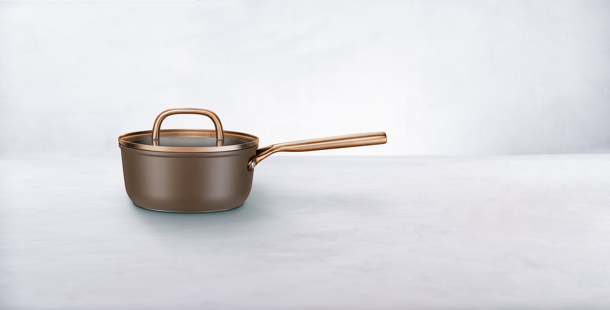 Milano, Kasserolle Med glasl&aring;g 18 cm, Brun