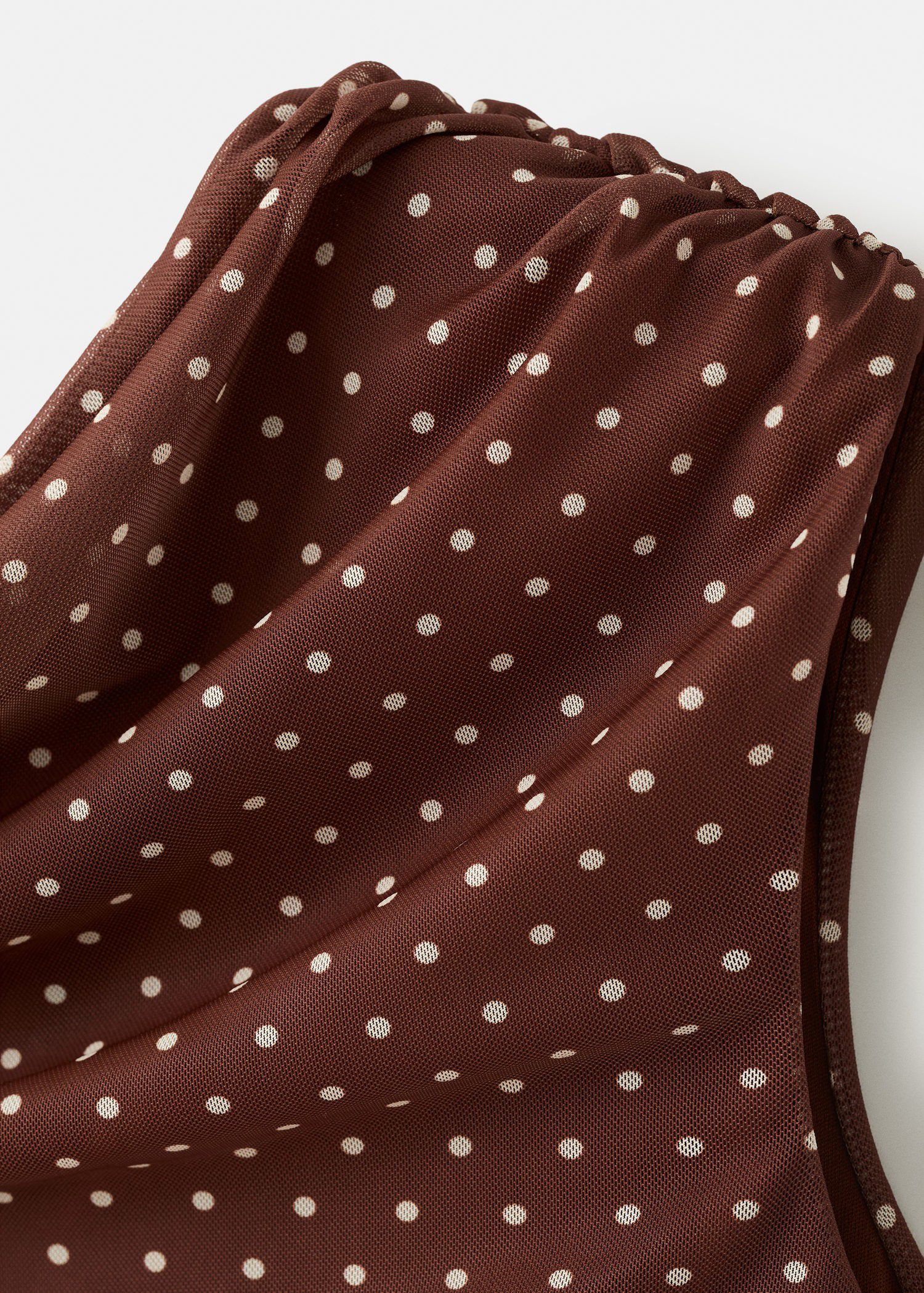 Fitted polka dot midi dress