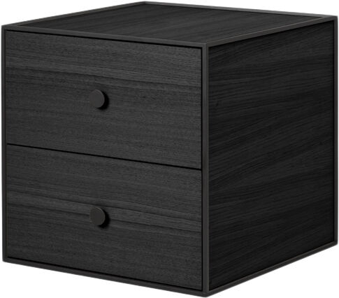 Frame 35 med 2 skuffer - Sortbejdset Ask