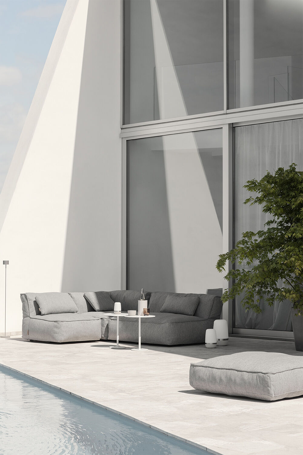 LED Outdoor Lamp -SPIRIT- Platinum Gray