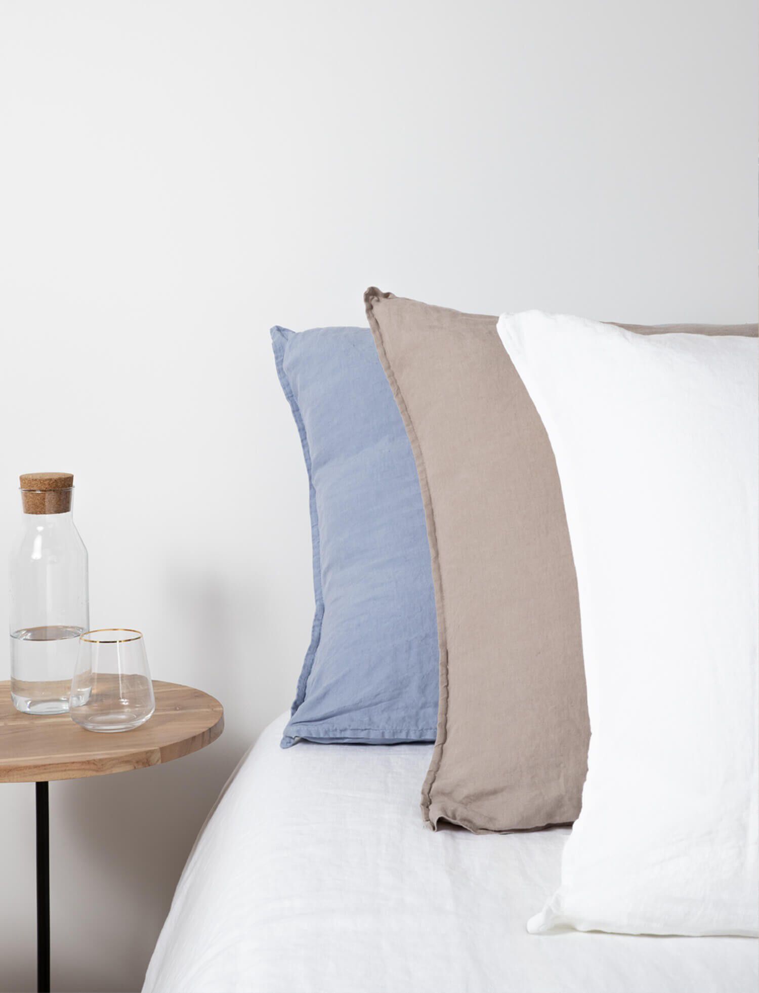 100% linen col. blue blizzard