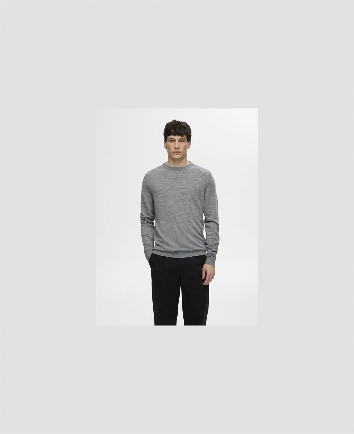 SLHTRAY LS KNIT MERINO CREW NECK NO