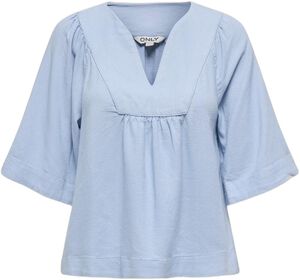 ONLCARO 2/4 V-NECK LINEN BL TOP CC