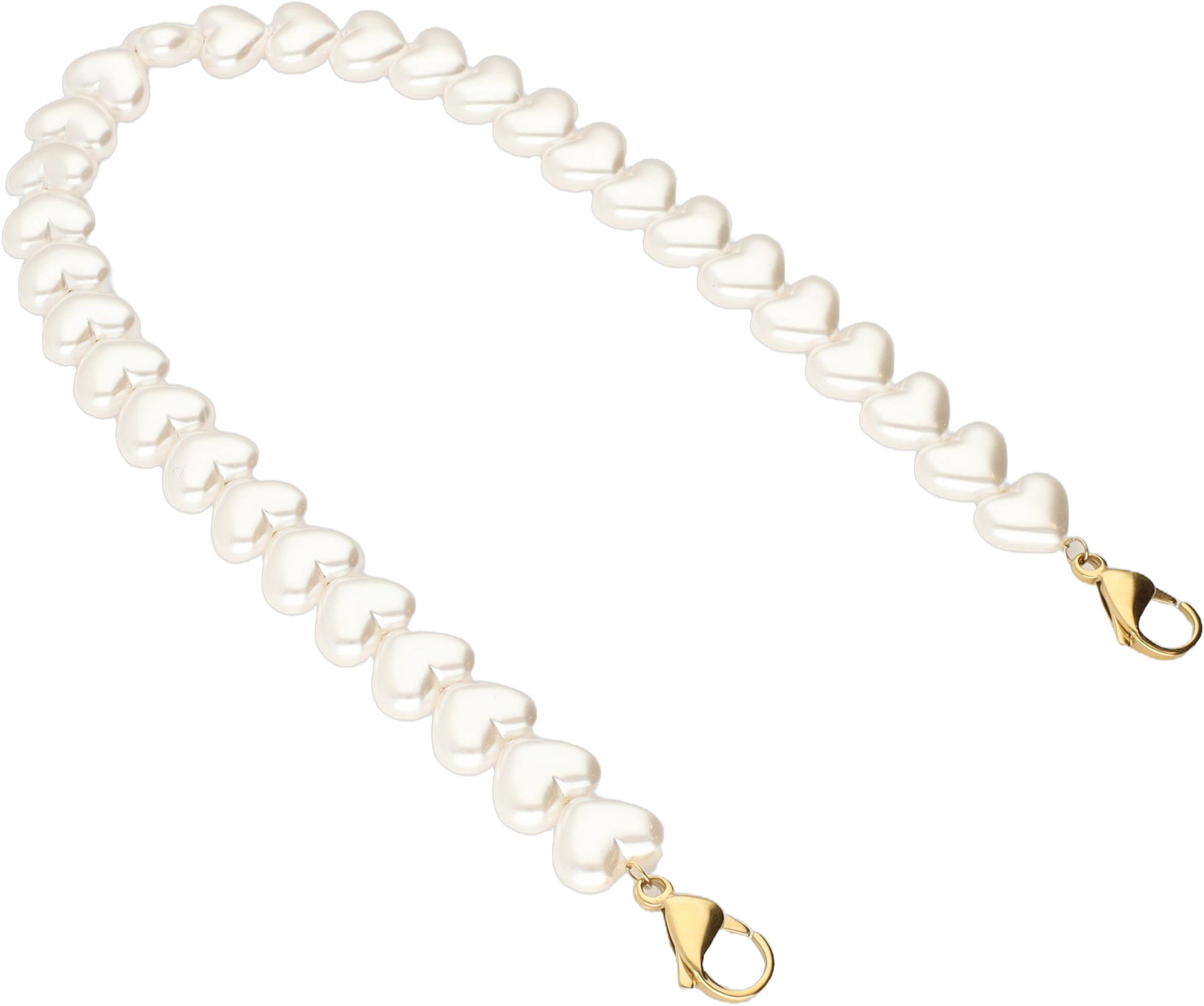 Phone cord pearl hearts