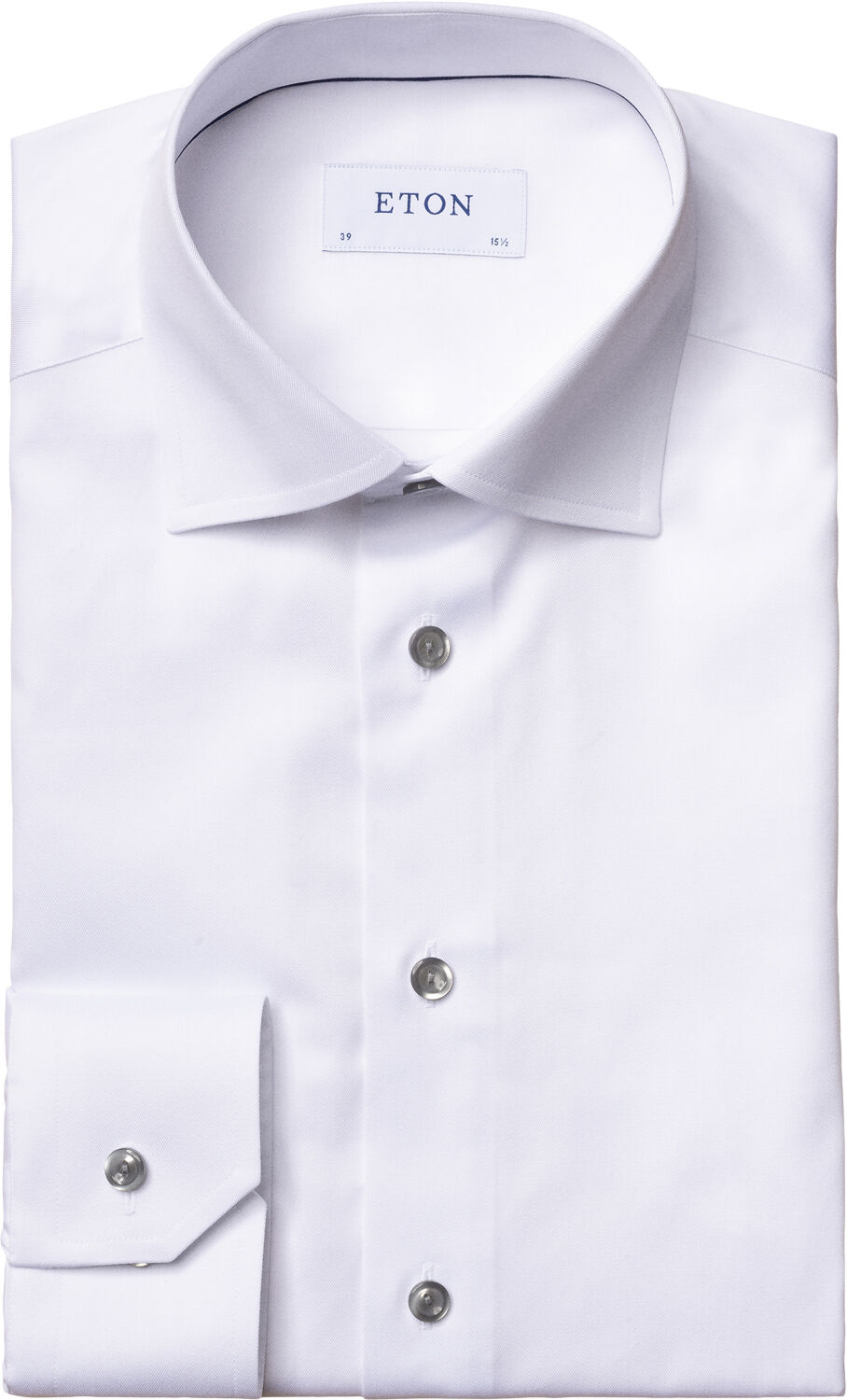 Contemporary Fit White Signature Twill Shirt Grey Details