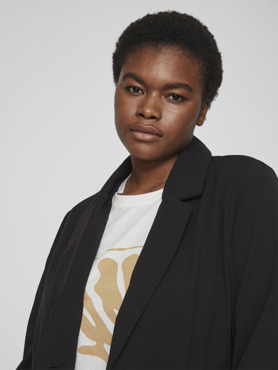 VILOAN L/S FITTED BLAZER/SU/CUR - N