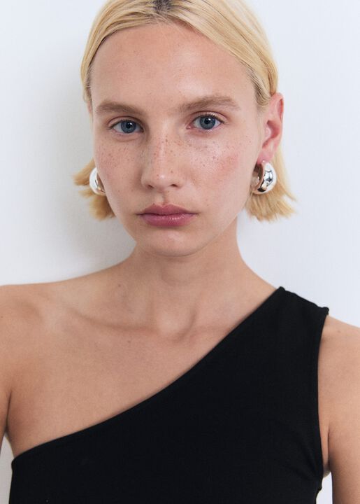 Asymmetrical draped top