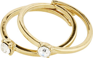SKY rings, 2-in-1 set, gold-plated