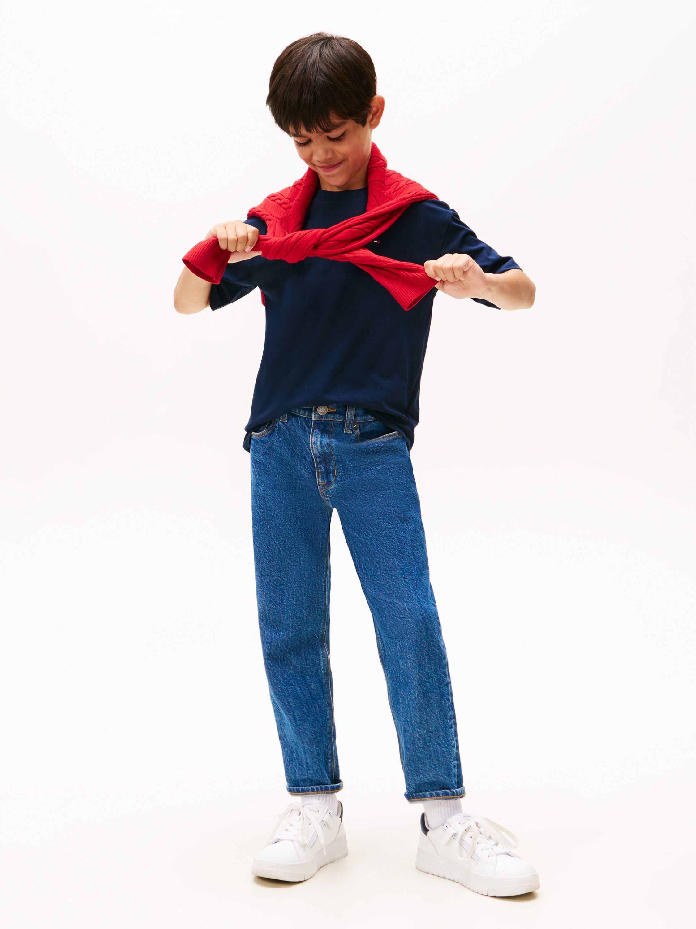 Essential Flag Embroidery Crew Neck T-Shirt