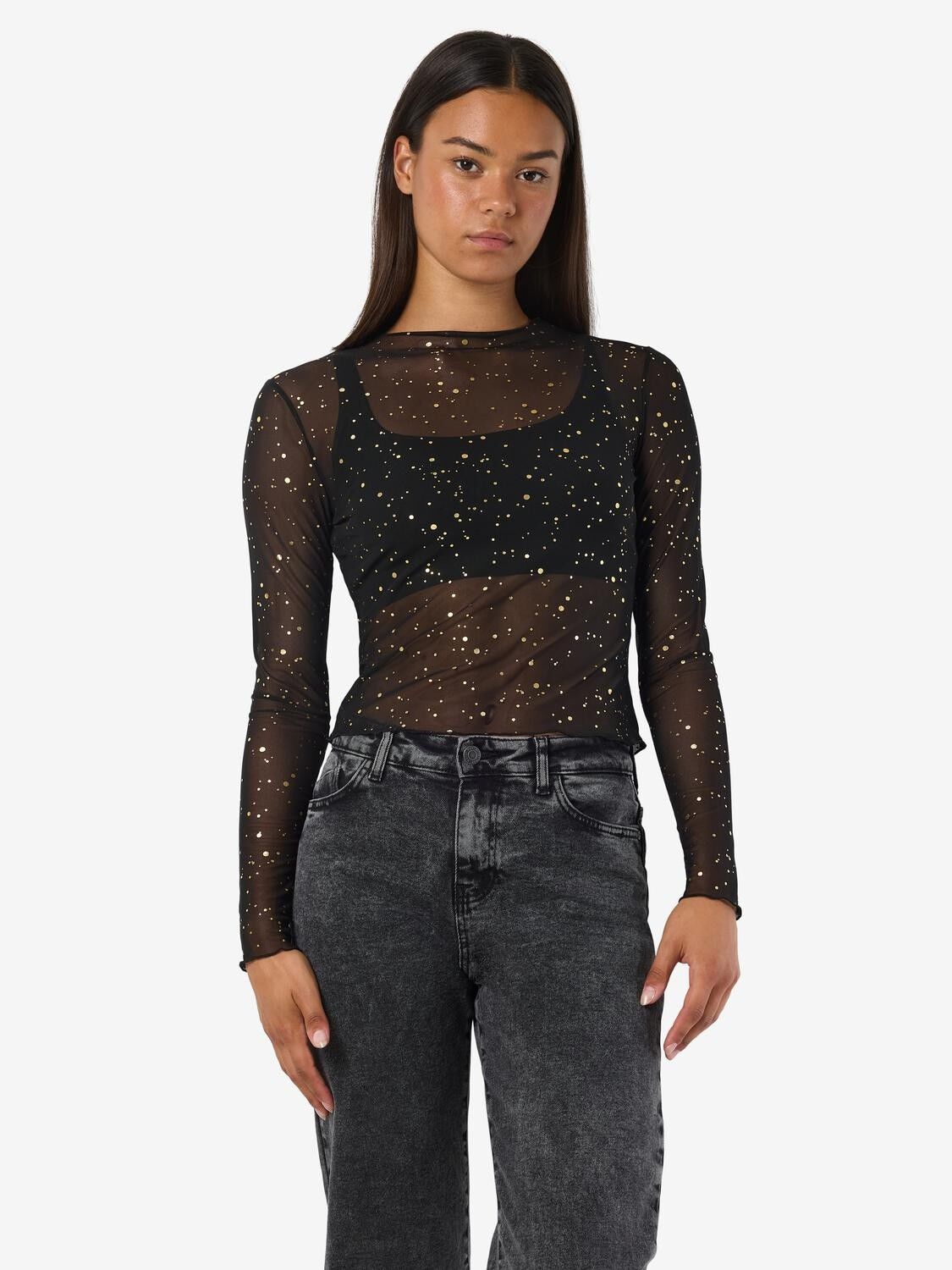 NMSTAR FOIL L/S HIGH NECK MESH JRS