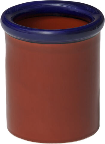 ROD Pot ceramic H175 x Ø153 Dark blue/Terracotta