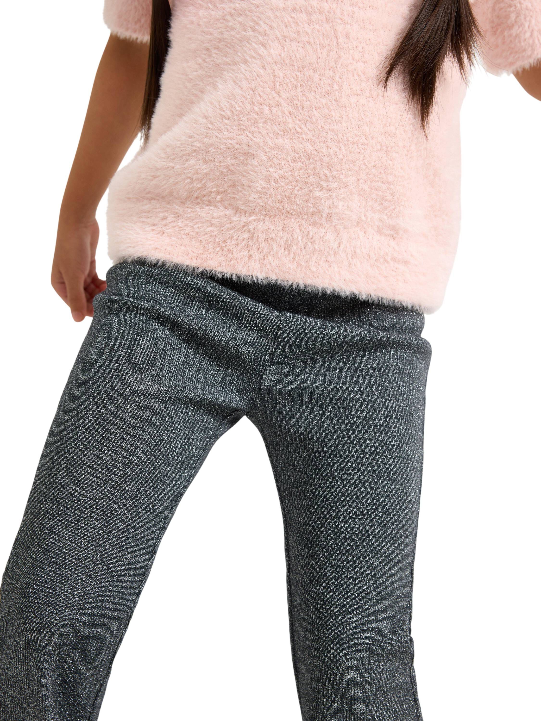 Trousers flare lurex rib