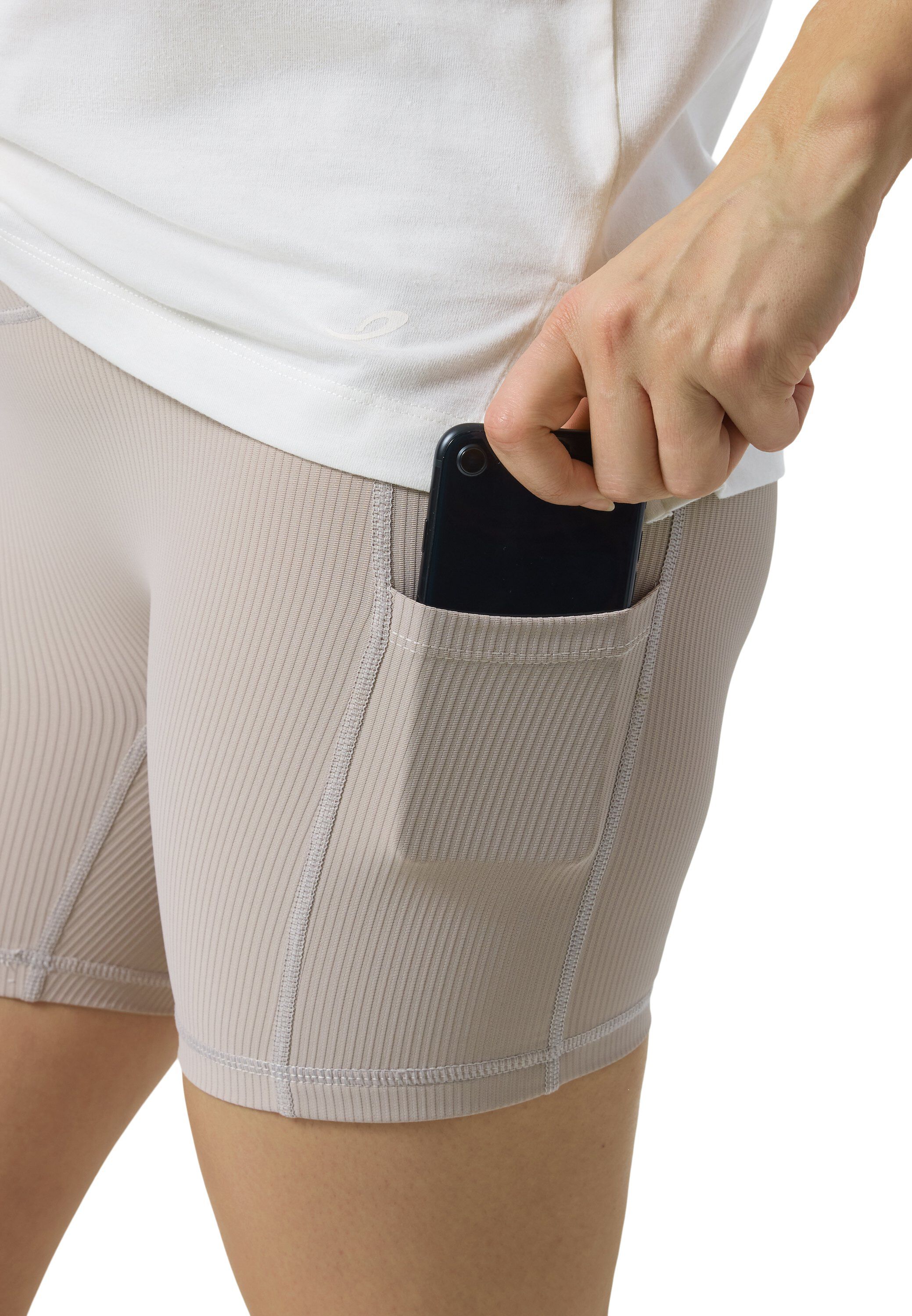 Ayla Rib Lomme Korte Tights