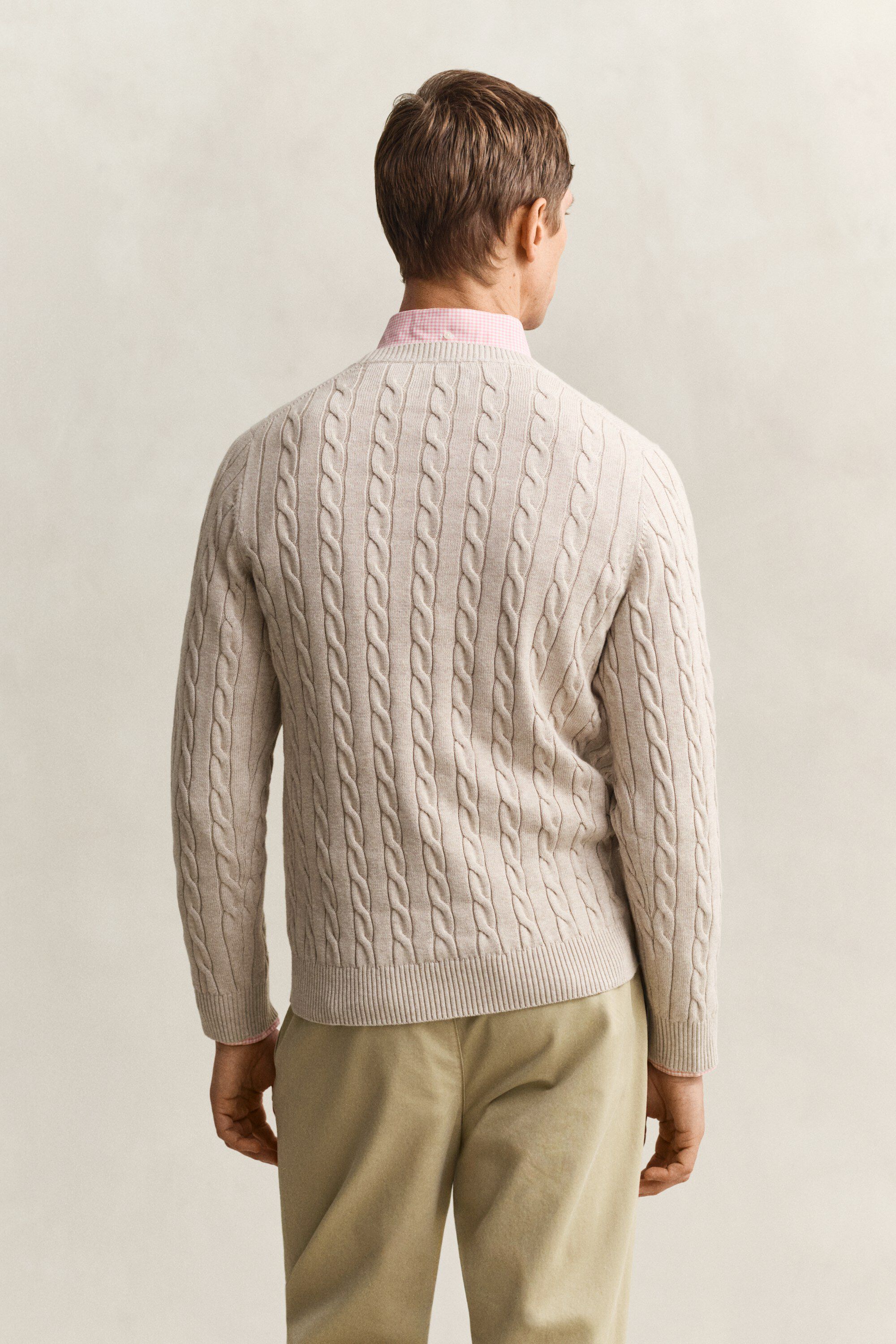 COTTON CABLE C-NECK