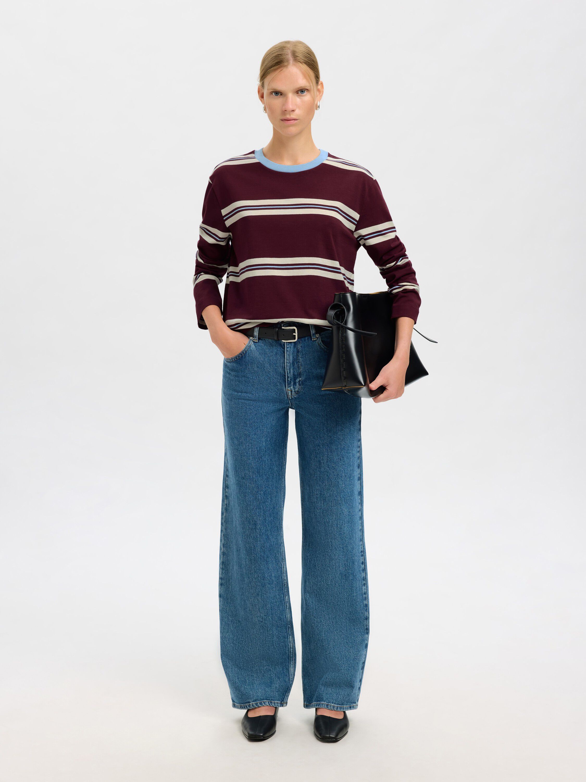 SLFBOXY-LUMA LS O-NECK TEE