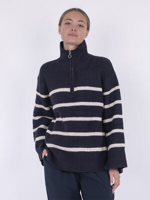 Nevena Stripe Knit Blouse