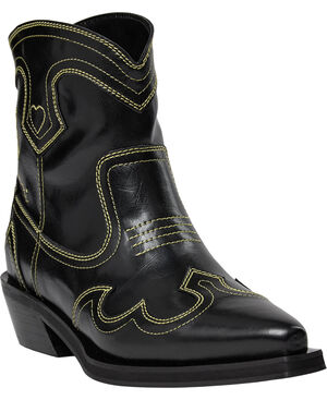 Low Shaft Embroidered Western Boot