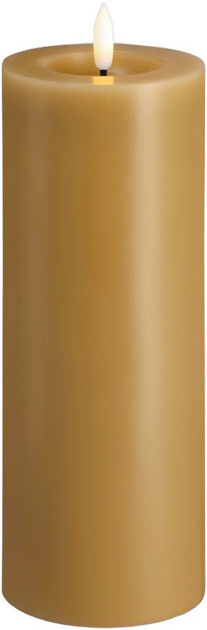 Moods & More - LED Pillar Candles, Silk, Melted, Honey musta