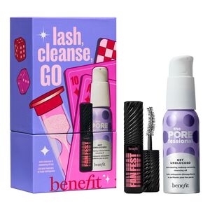 Lash, Cleanse, GO - Gavesæt med mini mascara og Cleansing Oil