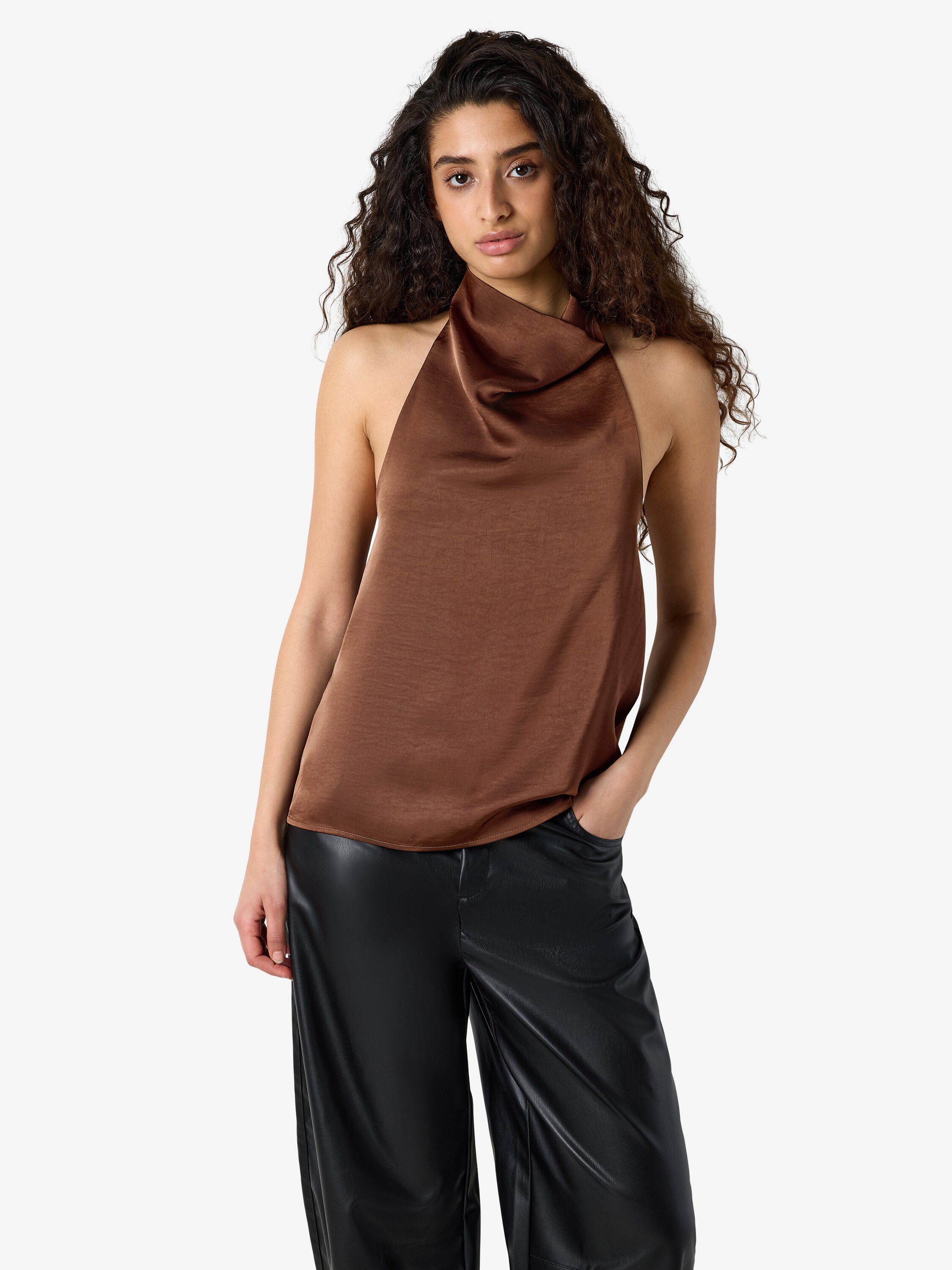 NMBRISA HIGHNECK SATIN TOP TNT/17